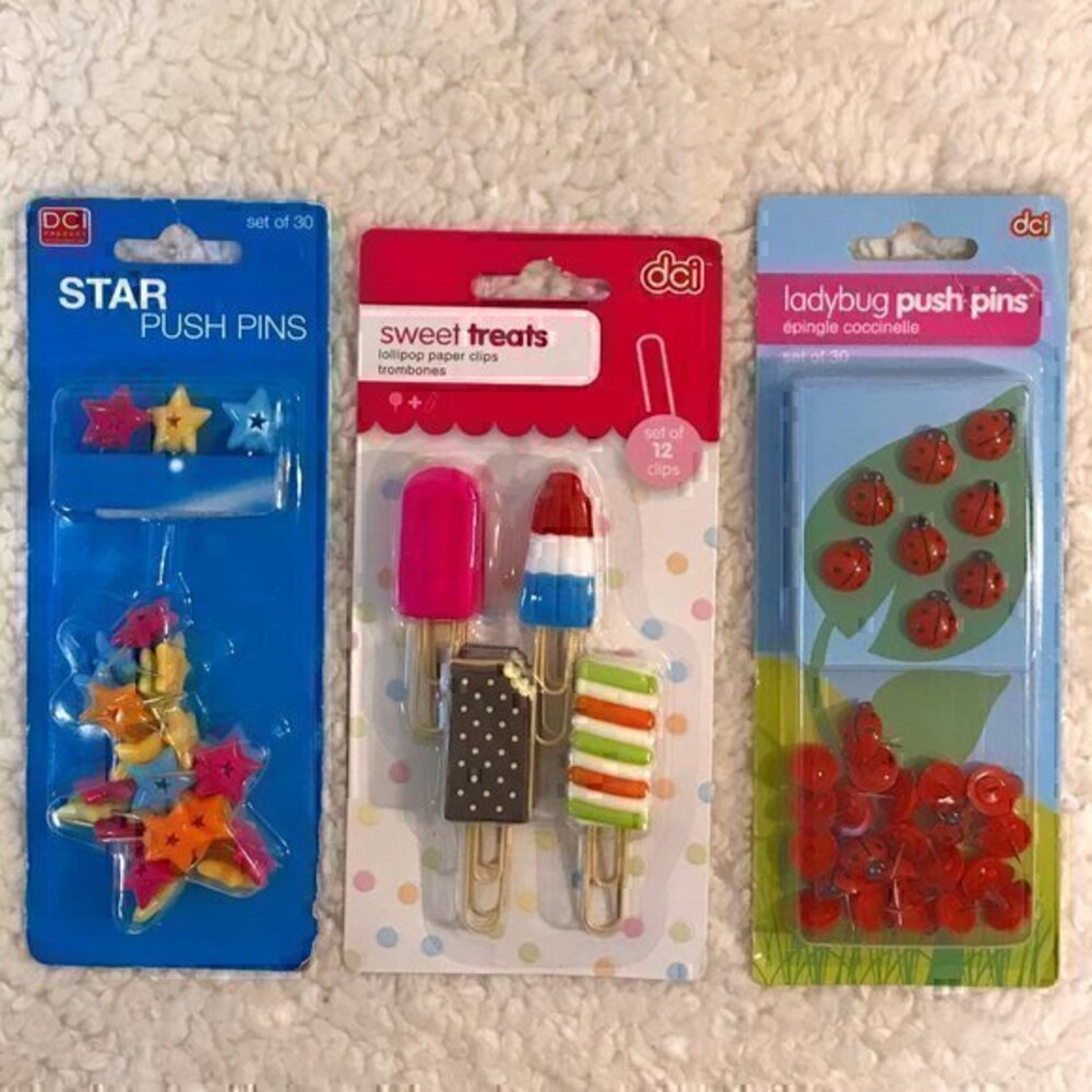 DCI Push Pin & Sweet Treats Paper Clip Bundle Assortment